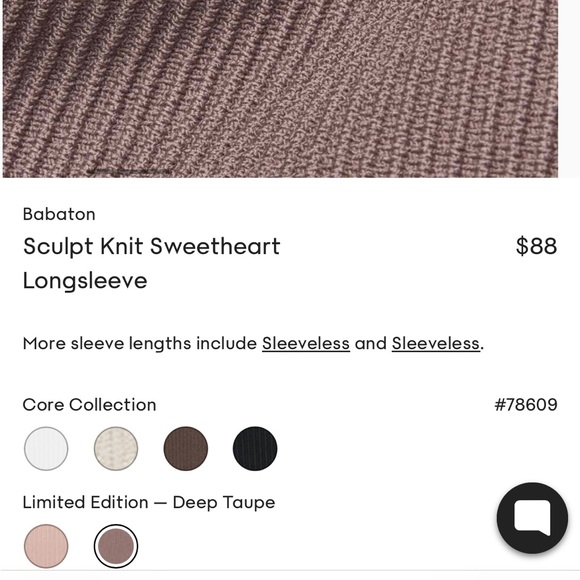 Aritzia Babaton Sculpt Knot Sweetheart Longsleeve Limited Edition Taupe - Picture 2 of 6